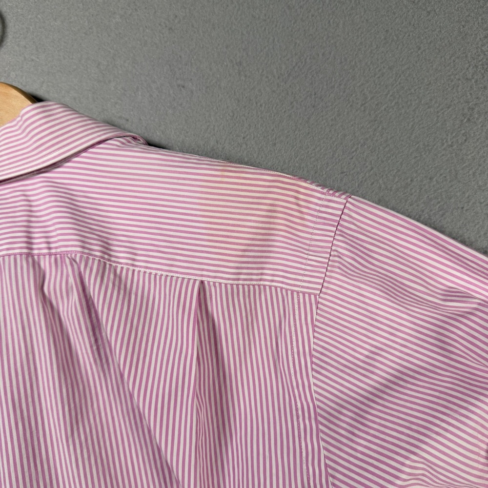 Polo Ralph Lauren Regent Classic Fit Striped Shirt Pink White 15.5 34/35 Mens - Picture 10 of 13